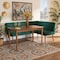 Baxton Studio 47.25 W, 27.75 H, Fabric "100% Polyester", Plywood, MDF, LVL, Foam, Rubber Wood 214-11962-9305-ZORO - alternate 1